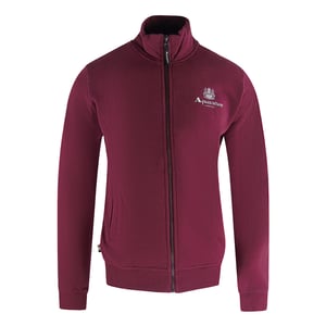 Aquascutum Active Vinröd Tröja Med Dragkedja
