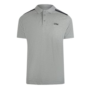 Cavalli Class Getapete Schouders Grijs Poloshirt