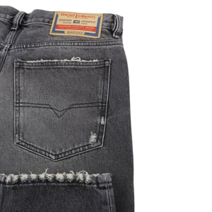 Diesel 1995 D-sark Zwarte Vervaagde Denim Broek