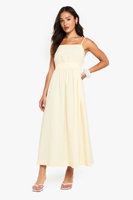 Petite Strappy Poplin Midaxi Dress