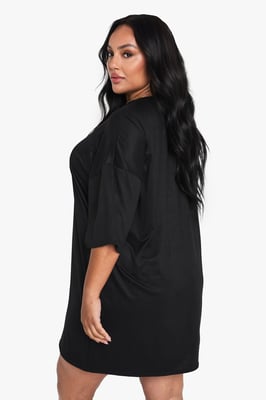 PLUS T SHIRT MINI DRESS