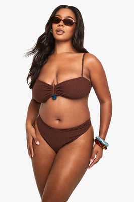 Plus Crinkle High Waist Brief