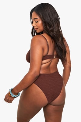 Plus Crinkle High Waist Brief