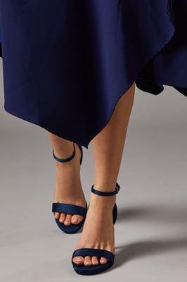 Wide Fit Talia Satin Platform Heeled Sandals