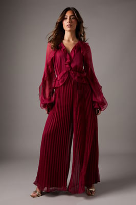 Soft Chiffon Frill Jumpsuit