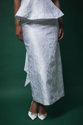 Lisa Tan Jaquard Pencil Skirt