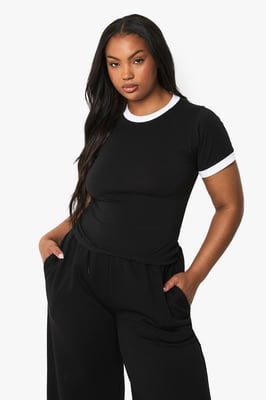 Plus Fitted Ringer Edge T-shirt