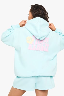 Palm Beach Puff Print Short Tracksuit