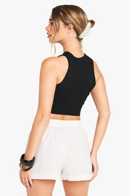 Linen Turn Up Shorts