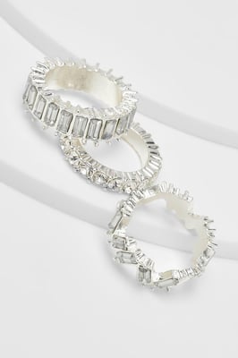 Diamante Rings 3 Pack