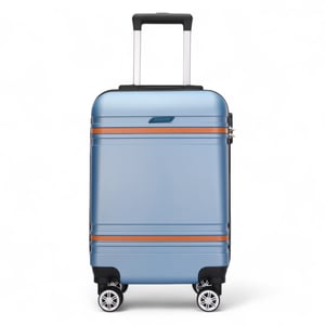 Harde koffer in marineblauw, robuust ABS, lichtgewicht bagage, vakantietas
