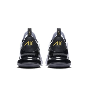 Nike Air Max 270 Trainers in White/Metallic Gold/Black