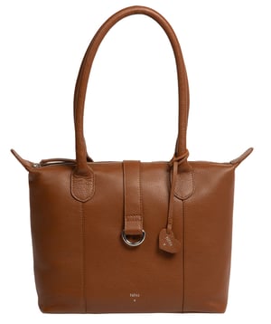 'Luana' Tan Leather Tote Bag