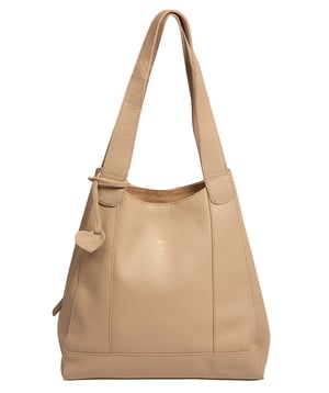 'Celeste' Latte Leather Handbag