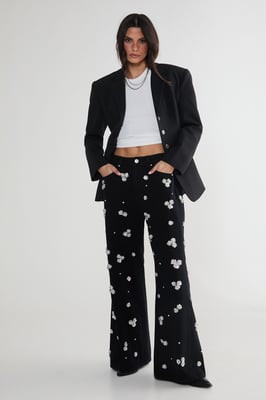 Limited Embellished Flower Applique Jean