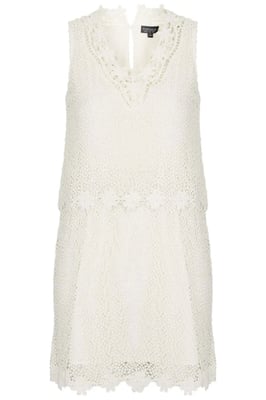 Sleeveless Crochet Lined Dress