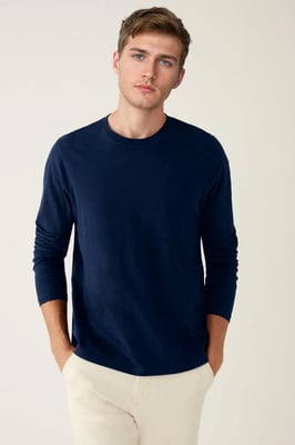 Mens Cotton Long Sleeve Oversized Top
