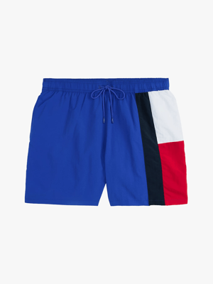 Tommy Hilfiger Slim-Fit Mid Length Swim Shorts in Blue