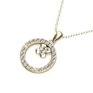 Eliza hangers - Goud en kristal