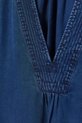 Navy V Neck Tunic Dress