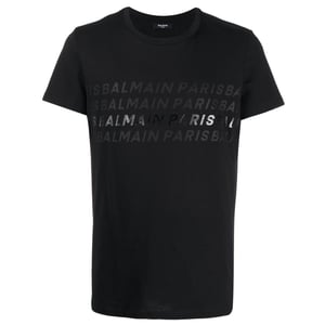 Balmain Paris Multi Logo Black T-shirt