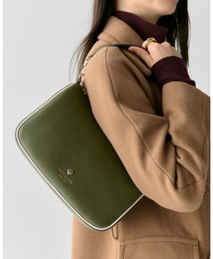 Emma Colorblock Pebbled Leather Medium Shoulder Bag
