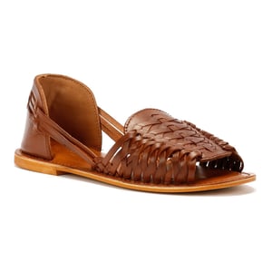 Tower Footwear Hurache Leren Dames Bruine Sandalen