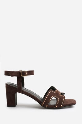Wheres That From Womens 'Ivy' Low Block Heel With Cut Out Detailing And Diamantes