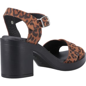 Hush Puppies Georgia Leren Sandalen Met Luipaardprint Voor Dames