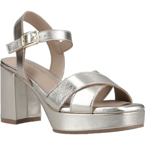 Hush Puppies Ophelia Leather Heel Damsandaler I Guld Av Mocka
