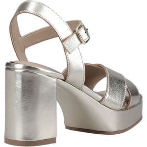 Hush Puppies Ophelia Leather Heel Damsandaler I Guld Av Mocka