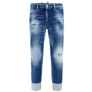 Dsquared2 Sailor Jean Paint Splatter Dark Blue Denim Pants
