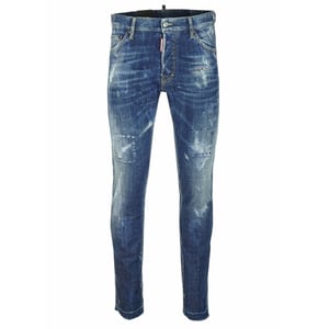 Dsquared2 Cool Guy Jean Blue Frayed Denim Pants