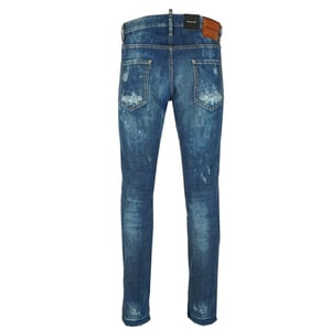 Dsquared2 Cool Guy Jean Blue Frayed Denim Pants