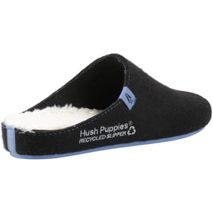 Hush Puppies The Good Slipper 90% Återvunnet RPET Polyester Herrsvart/blåtofflor
