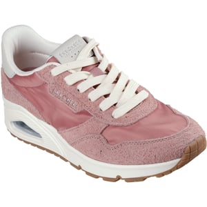 Skechers Uno Vintage Dayz Damskor I Läder Med Rosamönster