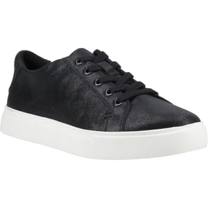 TOMS Kameron Lace-Up Leather Women's Black Metallic Trainers