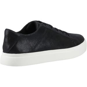 TOMS Kameron Lace-Up Leather Women's Black Metallic Trainers