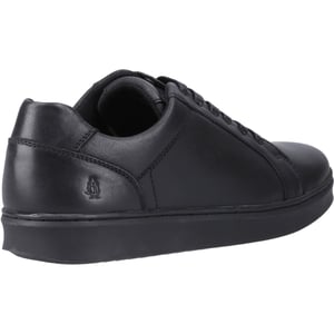 Hush Puppies Madden Leder Heren Zwarte Sneakers