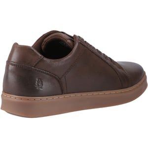 Hush Puppies Madden Leren Heren Sneakers In Koffiebruin
