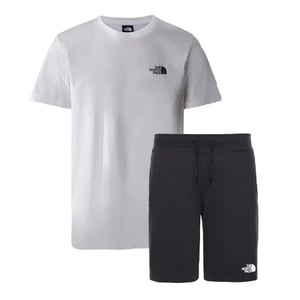 The North Face Men’s Simple Dome T Shirt & Standard Light Shorts Set in White/Black