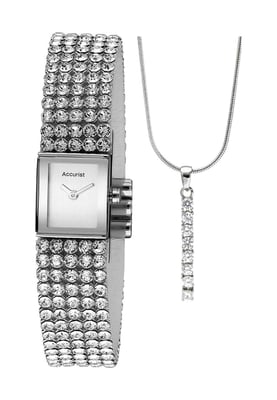 Accurist LB1507 Ladies Watch and Necklace Gift Set
