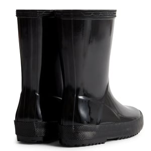 Hunter Kids First Gloss Rubberen Zwarte Regenlaarzen