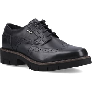 Pod Kacey Leren Dames Zwarte Brogues Schoenen