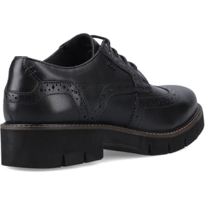Pod Kacey Leren Dames Zwarte Brogues Schoenen