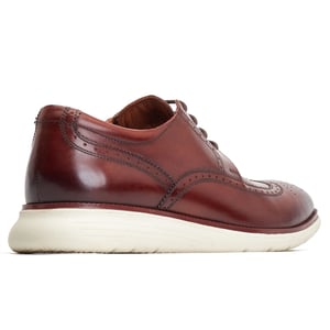 Base London Flight Läder Herrs Burnt Brown Brogues Skor