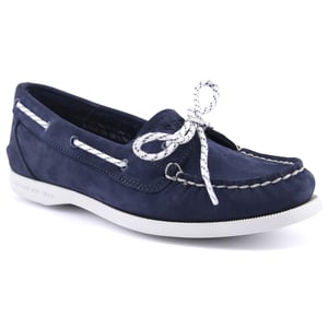 Sperry Autentiska 1 Öga Skinn Dam Navy Båtsskor