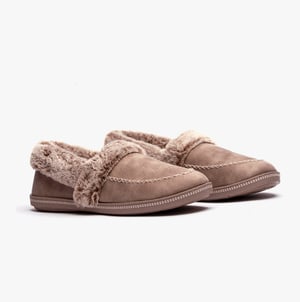 Skechers 167622/tpe Cozy Campfire - Let's Toast Womens Indoor Slippers Taupe