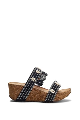 Lurina Black Sandals