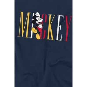 Disney Kinderen/Kinderen Mickey Mouse Multicolour Naam T-shirt (Marine)